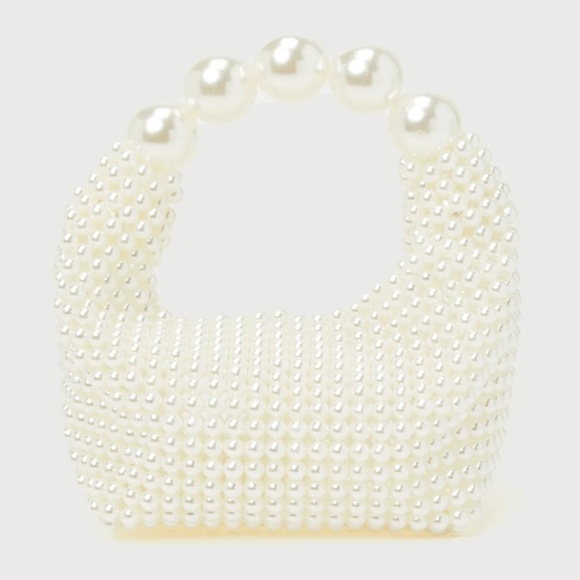 Upgraded Glam White Pearl Handbag - Picture 4 of 4
